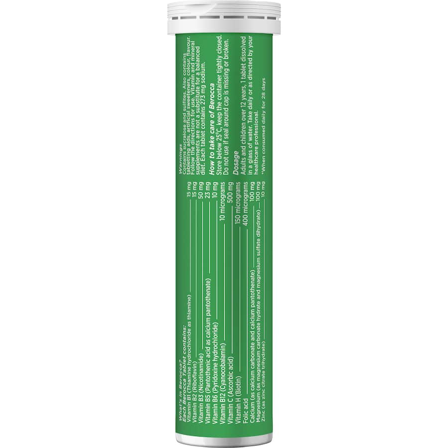 Effervescent vitamin C blend in mango and orange flavor for enhanced energy and mental clarity, supporting active lifestyles.