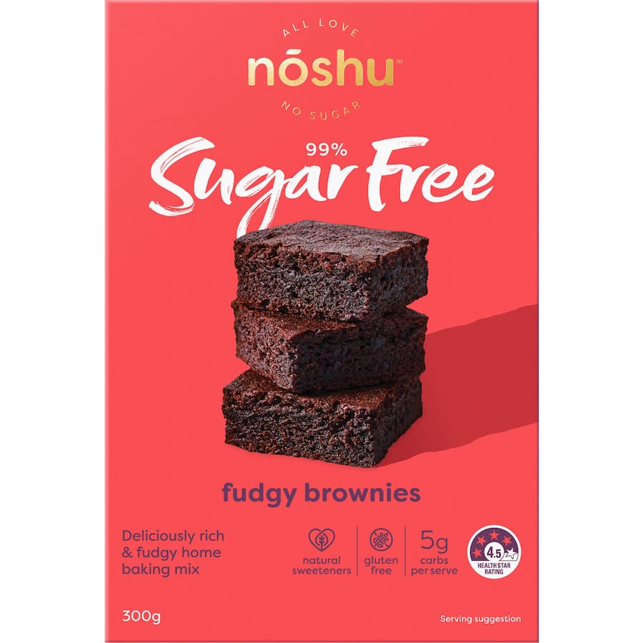 Noshu 99% Sugar Free Brownie Mix Fudgy 300g