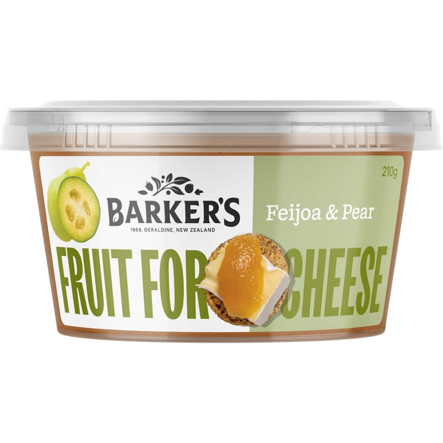 Barkers Fruit For Cheese Fruit Paste Feijoa & Pear 210g