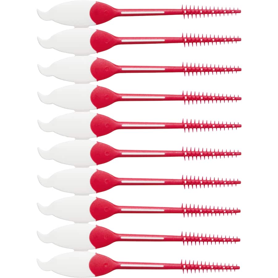 Colgate 2-in-1 interdental brush and pick in a travel case, promoting gum health and effective oral care on-the-go.