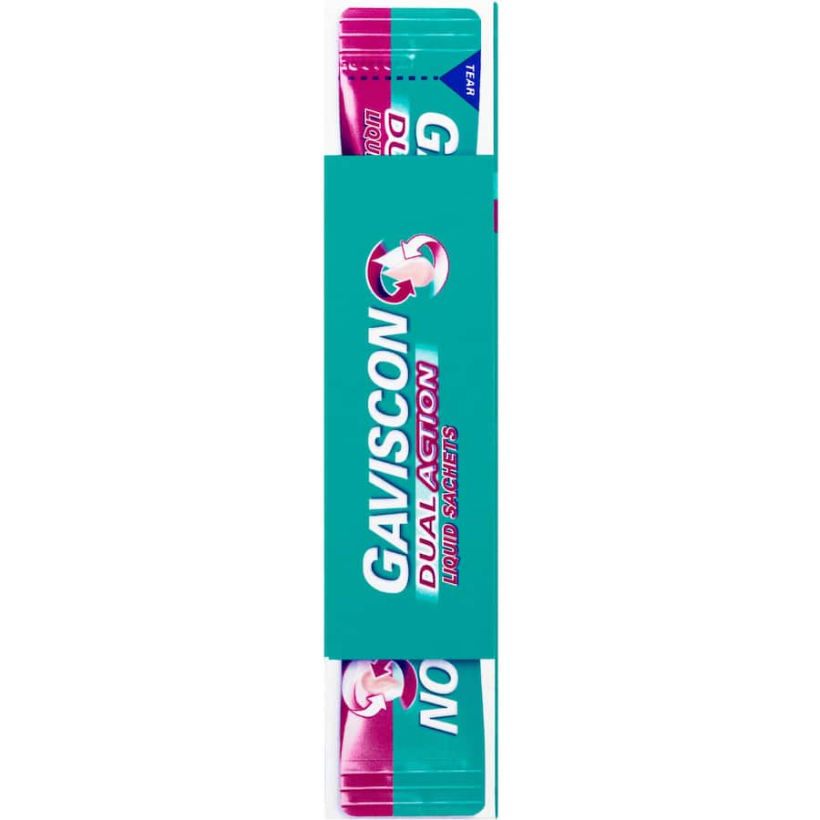 Gaviscon Dual Action Heartburn & Indigestion Relief 10ml Liquid Sachets 12pack