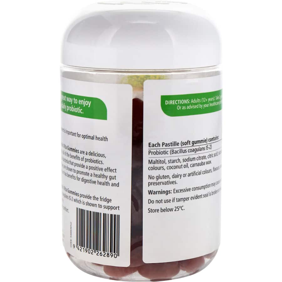 Natures Way Adults Vita Gummies Probiotic Raspberry Flavour Pastilles 90pack