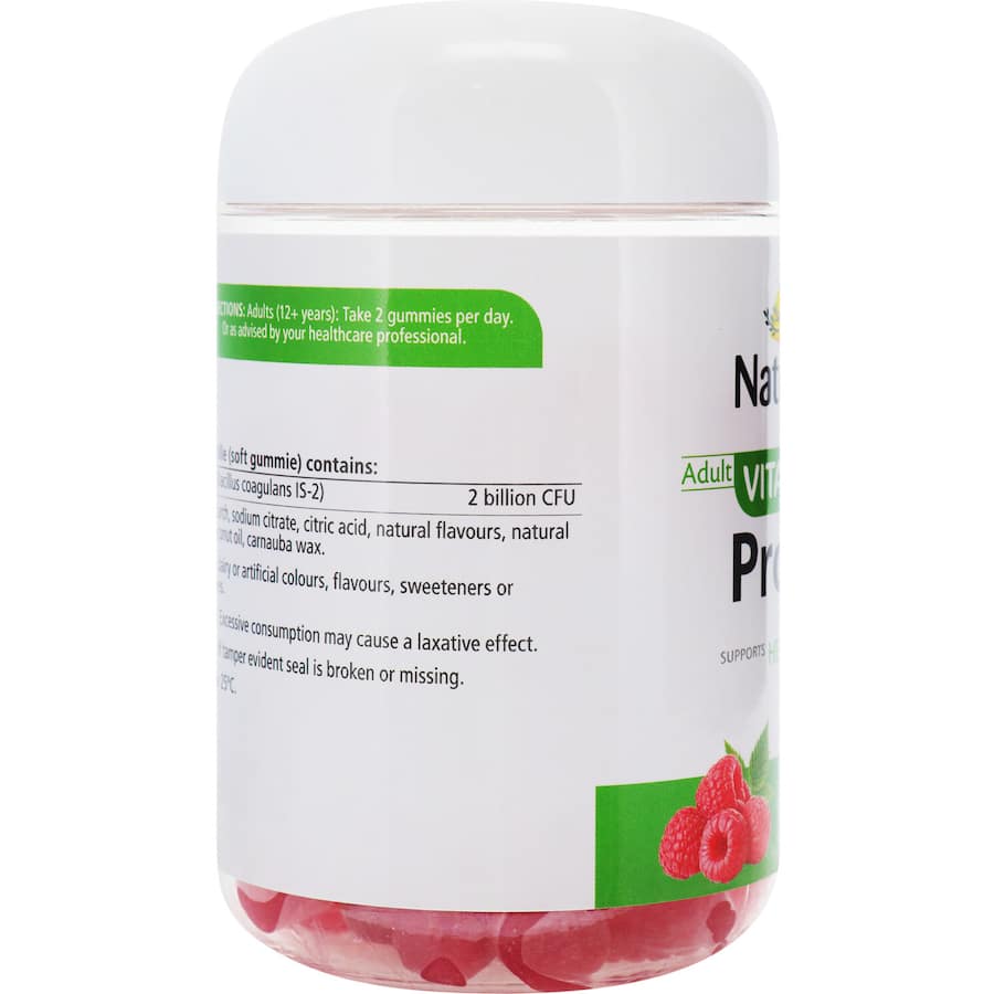 Natures Way Adults Vita Gummies Probiotic Raspberry Flavour Pastilles 90pack