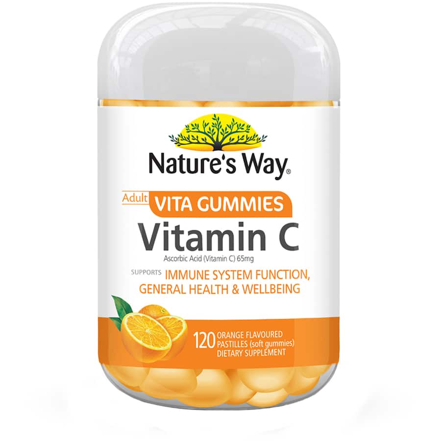 Natures Way Adults Vita Gummies Vitamin C Orange Flavour Pastilles 120pack
