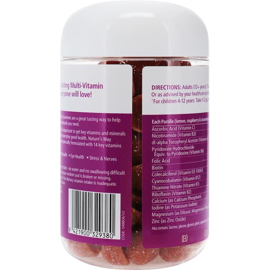 Natures Way Adults Vita Gummies Multivitamin Strawberry Flavour Pastilles