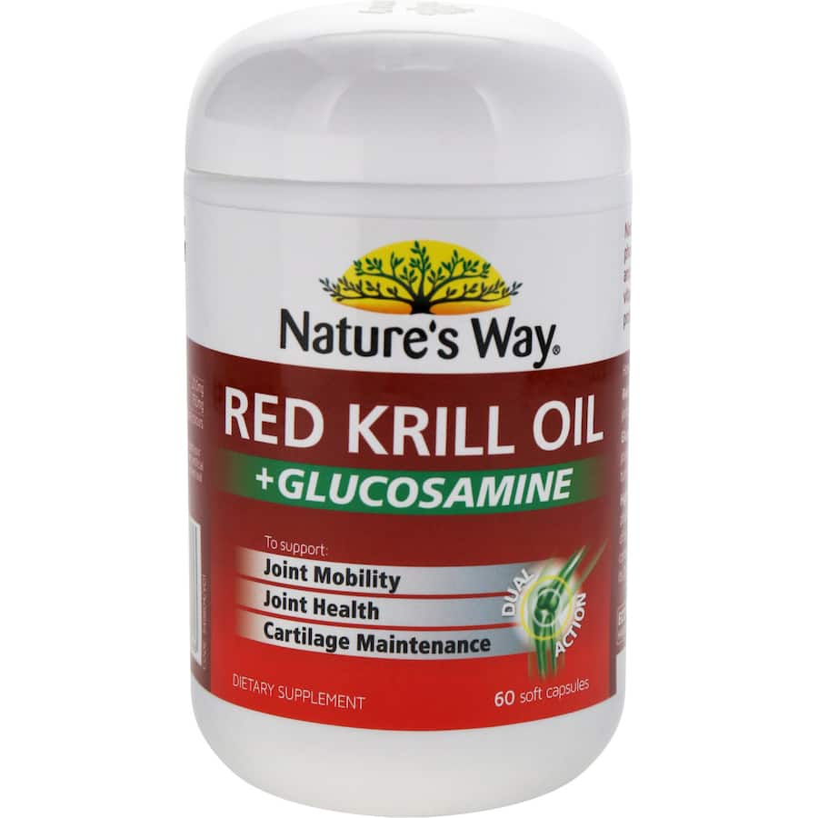 Natures Way Krill Oil Red Plus Glucosamine 60pack