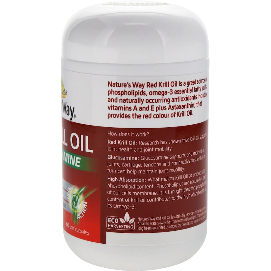 Natures Way Krill Oil Red Plus Glucosamine 60pack