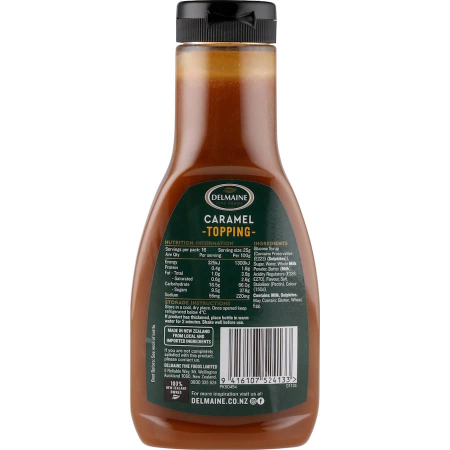 Delmaine Topping Caramel Bottle 400g