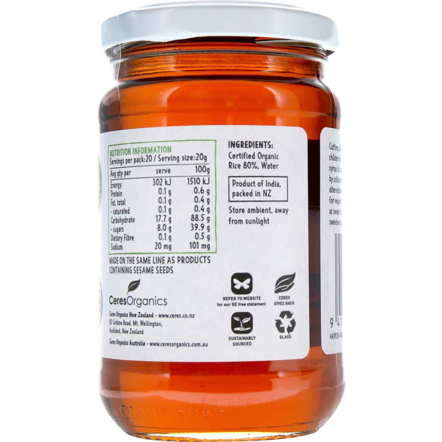 Ceres Organics Malt Brown Rice Syrup 400g