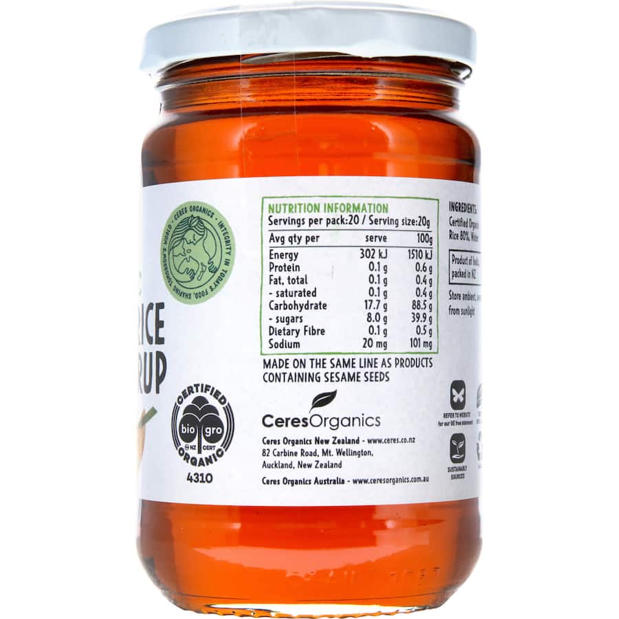 Ceres Organics Malt Brown Rice Syrup 400g
