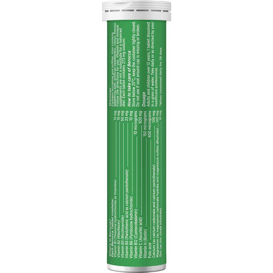 Berocca Performance Effervescent Energy Vitamin C Mango & Orange Pack 45 tabLets