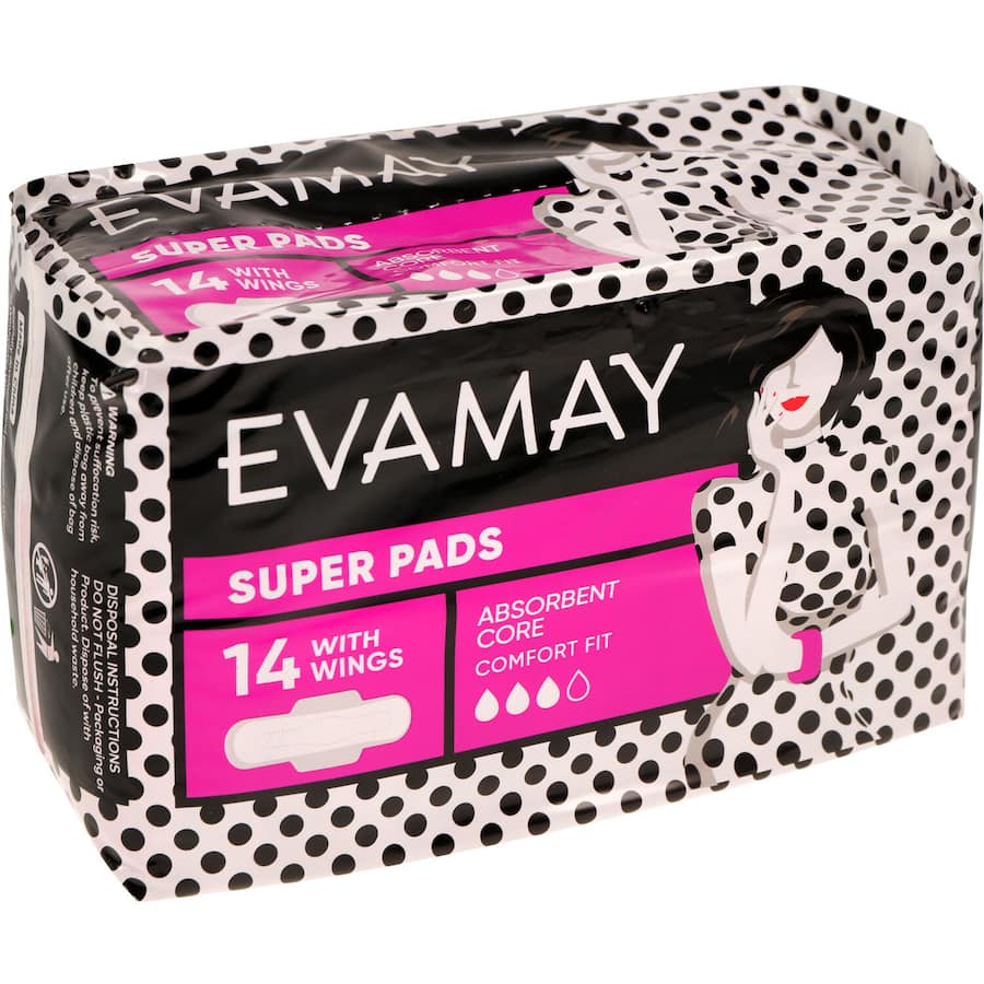 Evamay Super Pads Regular Wings 14pack