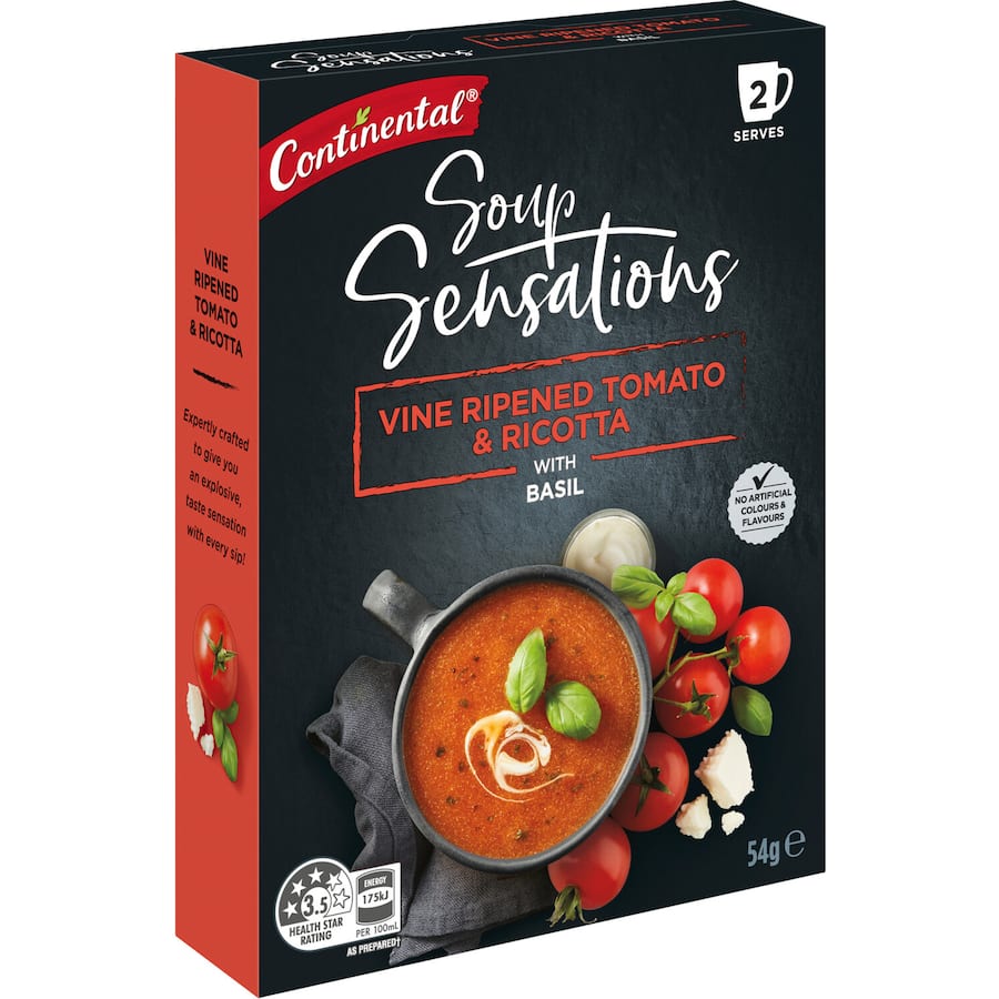 Continental Sensations Instant Soup Tomato & Ricotta 54g 2pack