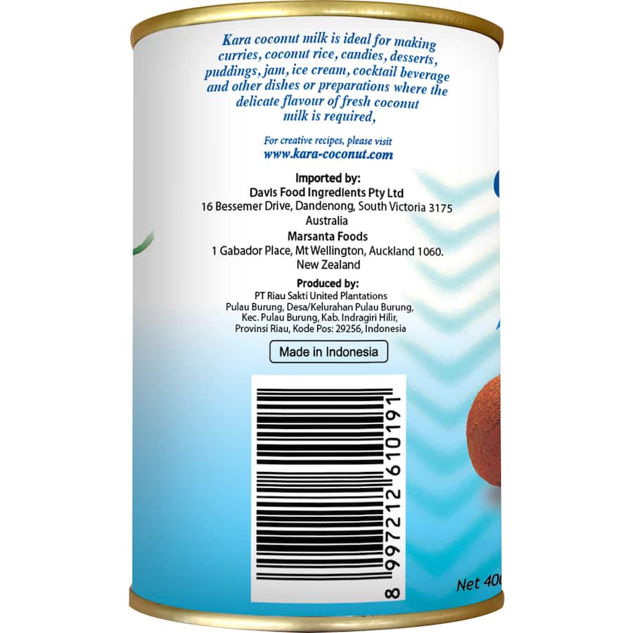 Kara Coconut Milk Classic, rich and creamy, perfect for smoothies, curries, and desserts, dairy-free and gluten-free.