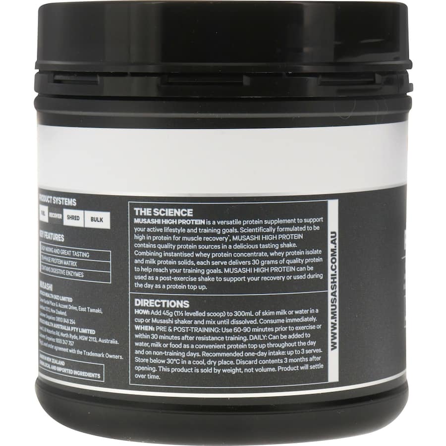 Musashi High Protein Protein Powder Chocolate 375g