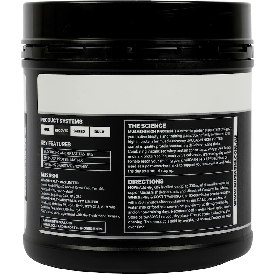 Musashi High Protein Protein Powder Vanilla 375g