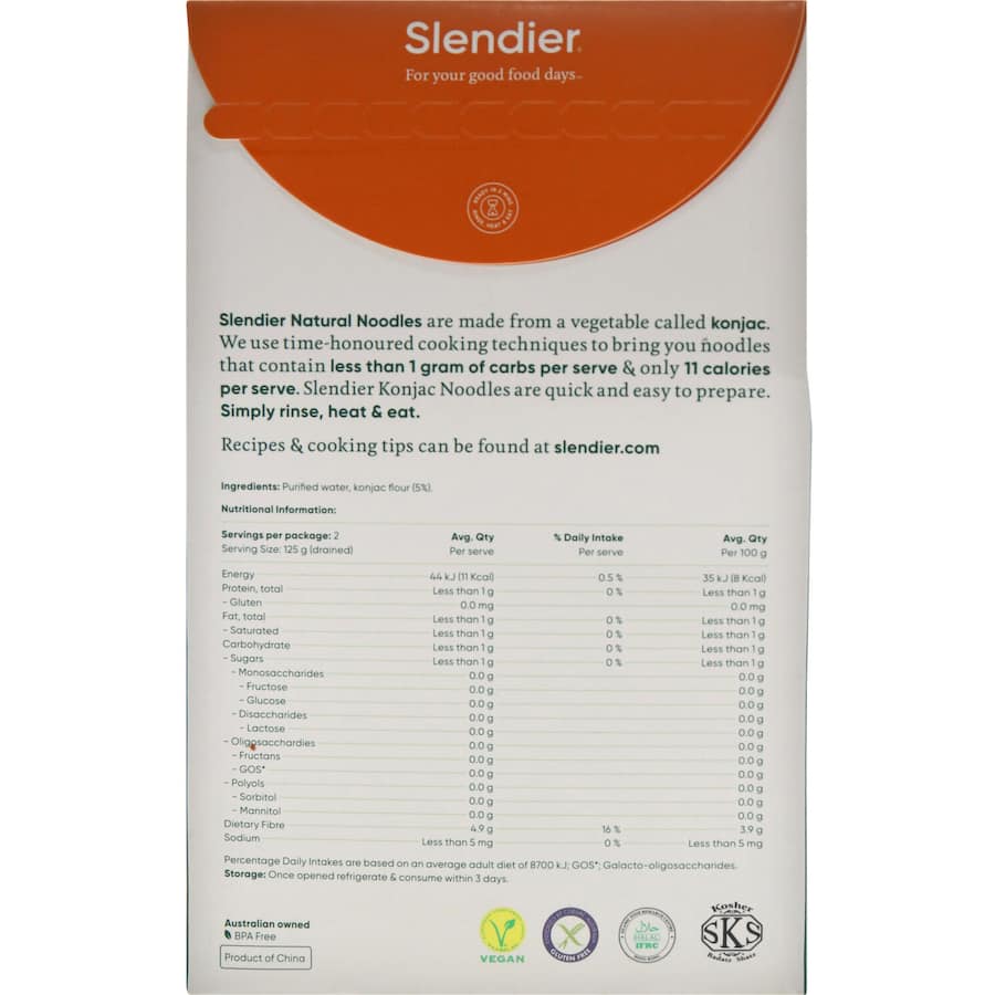 Slendier Slim Noodle 400g
