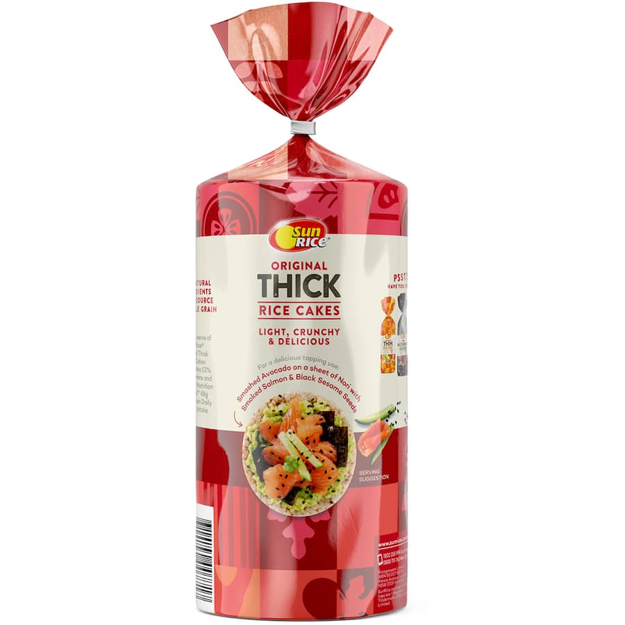 Sunrice Thick Rice Cakes Original 150g