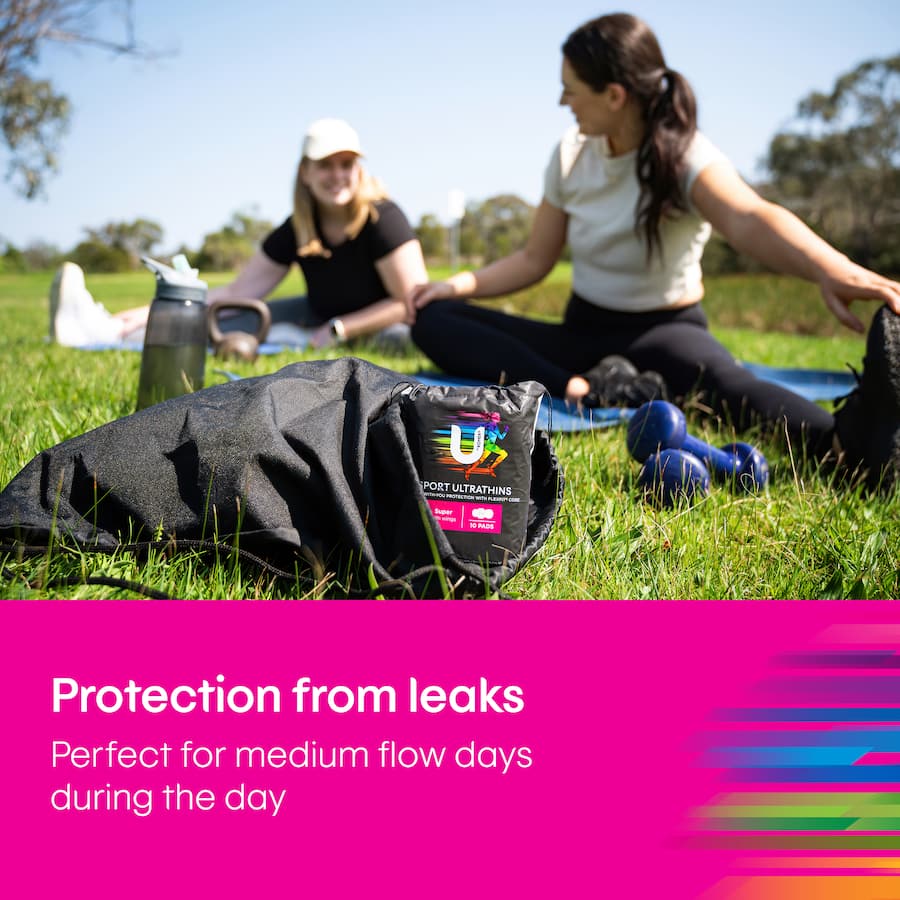 U By Kotex Sport Pads Super With Wings 10pack