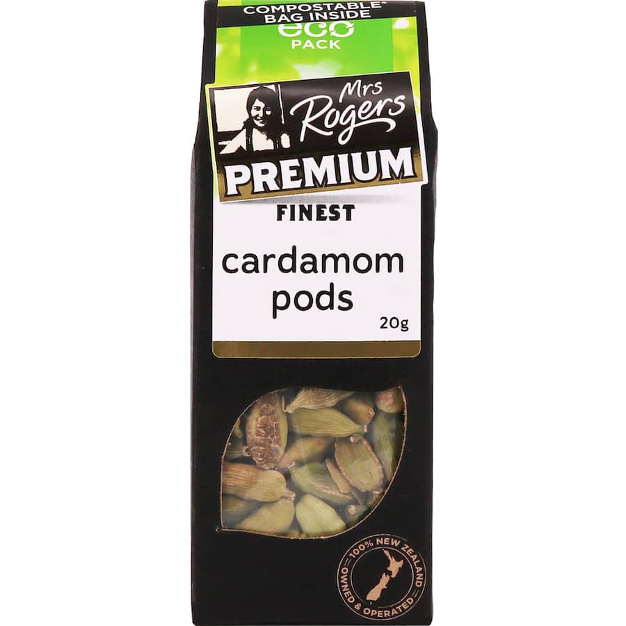 Mrs Rogers Eco Pack Cardamom Pods Box 20g
