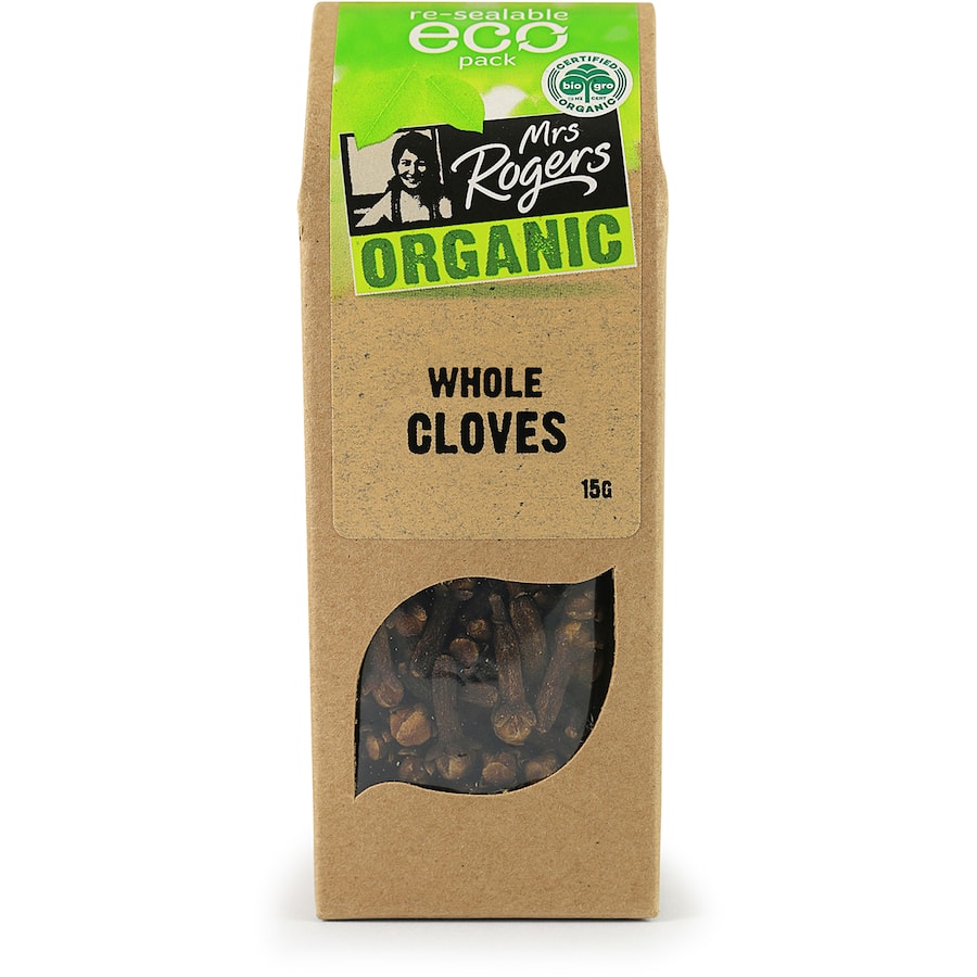 Mrs Rogers Eco Pack Cloves Whole Organic Box 15g