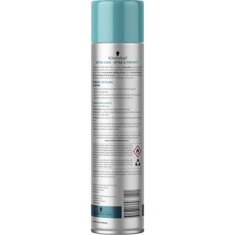 Schwarzkopf Extra Care Hair Spray Strong Hold 250g