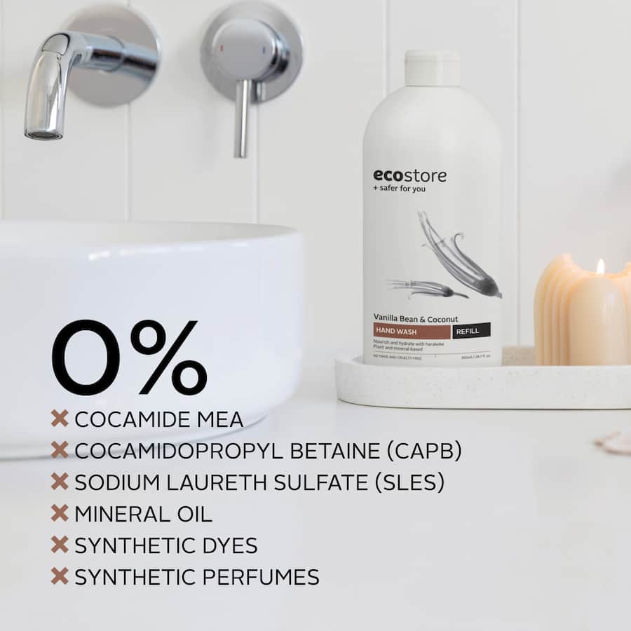 Ecostore Hand Wash Vanilla Coconut Refill 850mL