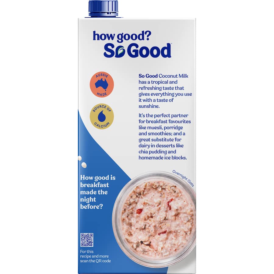 Sanitarium So Good Coconut Milk Unsweetened Carton 1L