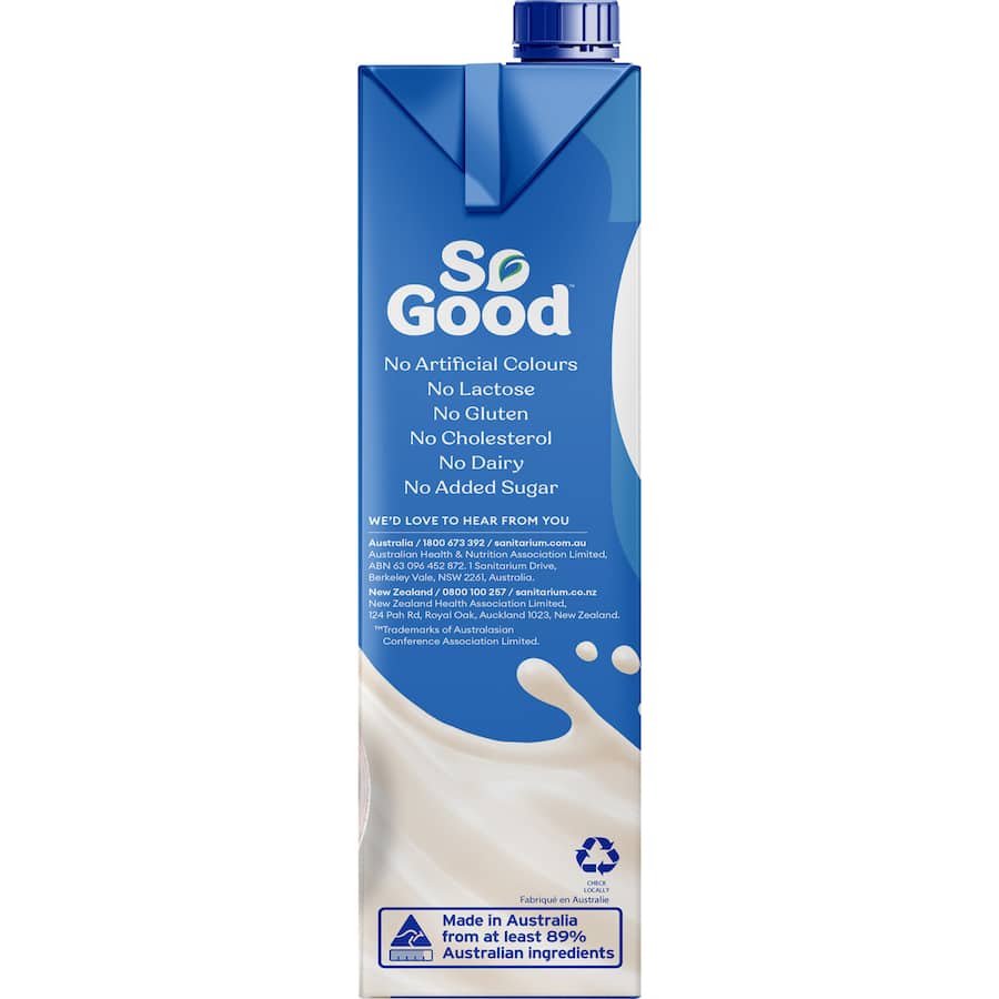 Sanitarium So Good Coconut Milk Unsweetened Carton 1L
