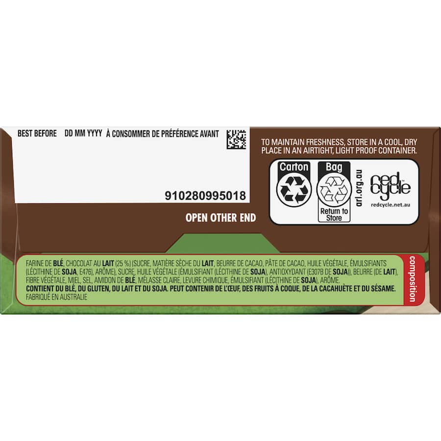 Arnotts Tiny Teddy Biscuits 1/2 Chocolate Teddies 200g