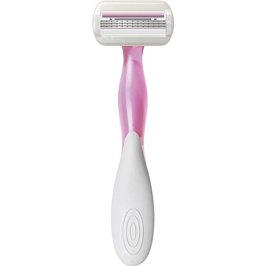 BIC Soleil Sensitive Disposable Razors featuring a Comfort Shield, aloe vera strip, and 3 flexible blades for a gentle shave.