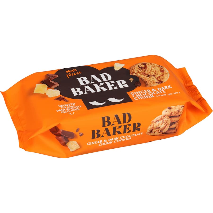 Bad Baker Cookies Ginger Dark Chocolate 260g