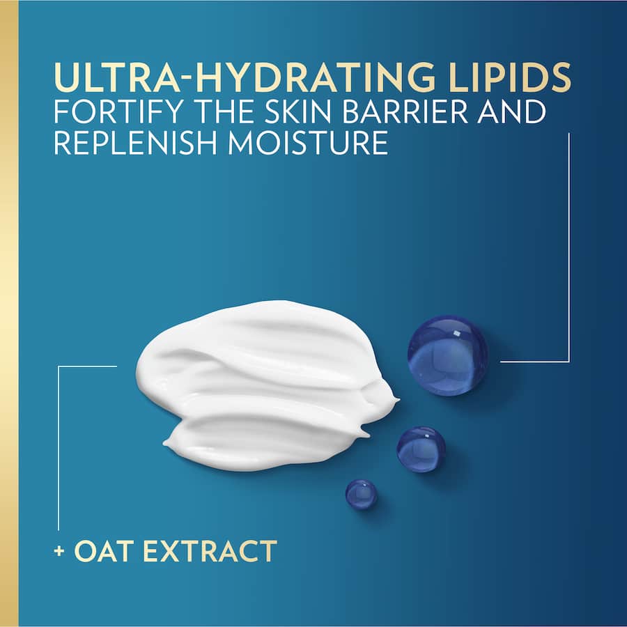 Vaseline Body Lotion Deep Restore, enriched with oat extract, deeply hydrates and revitalizes dry skin for a soft, smooth feel.