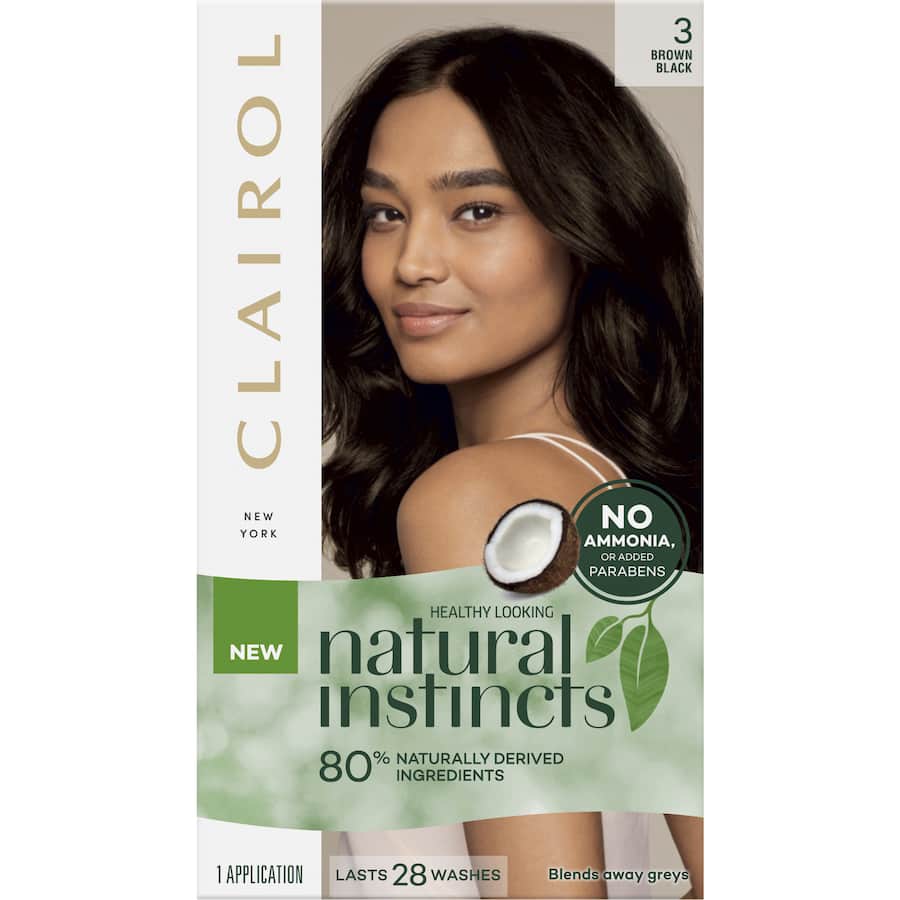Clairol Natural Instincts Hair Colour 3 Brown 1pack