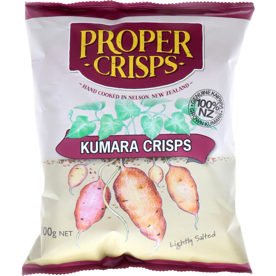 Proper Crisps Kumara Chips Seasalt 100g
