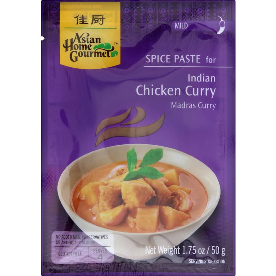 Asian Home Gourmet Spice Paste Chicken Curry Madras Sachet 50g