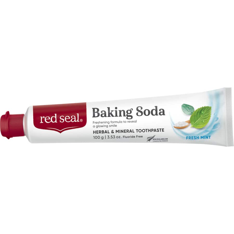 Red Seal Baking Soda Toothpaste offers minty freshness and natural stain-fighting powers for cleaner, whiter teeth.