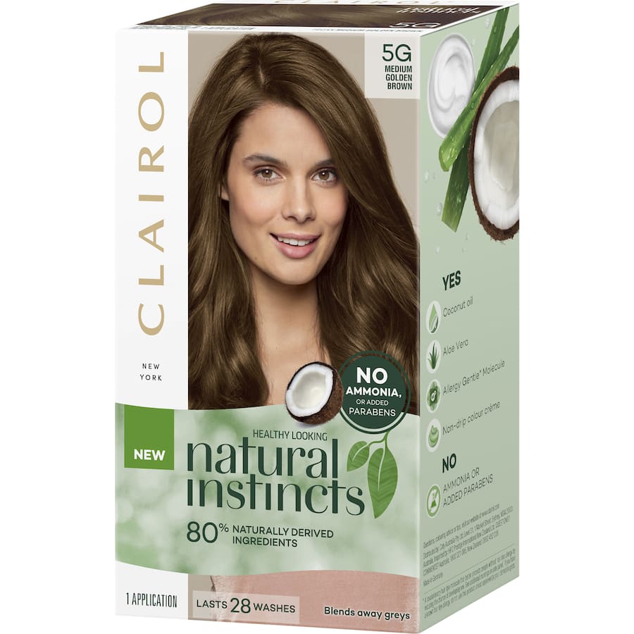 Clairol Natural Instincts Hair Colour Medium Golden Brown 1pack