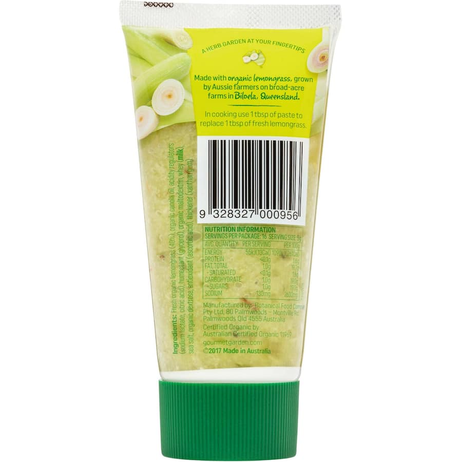 Gourmet Garden Fresh Vegetable Lemongrass Paste Tube 80g