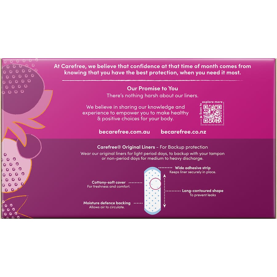 Carefree Panty Liners Long 30pack