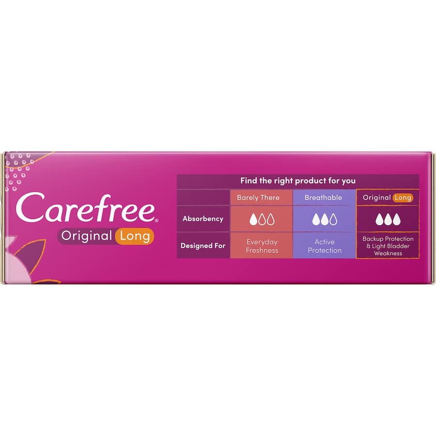 Carefree Panty Liners Long 30pack