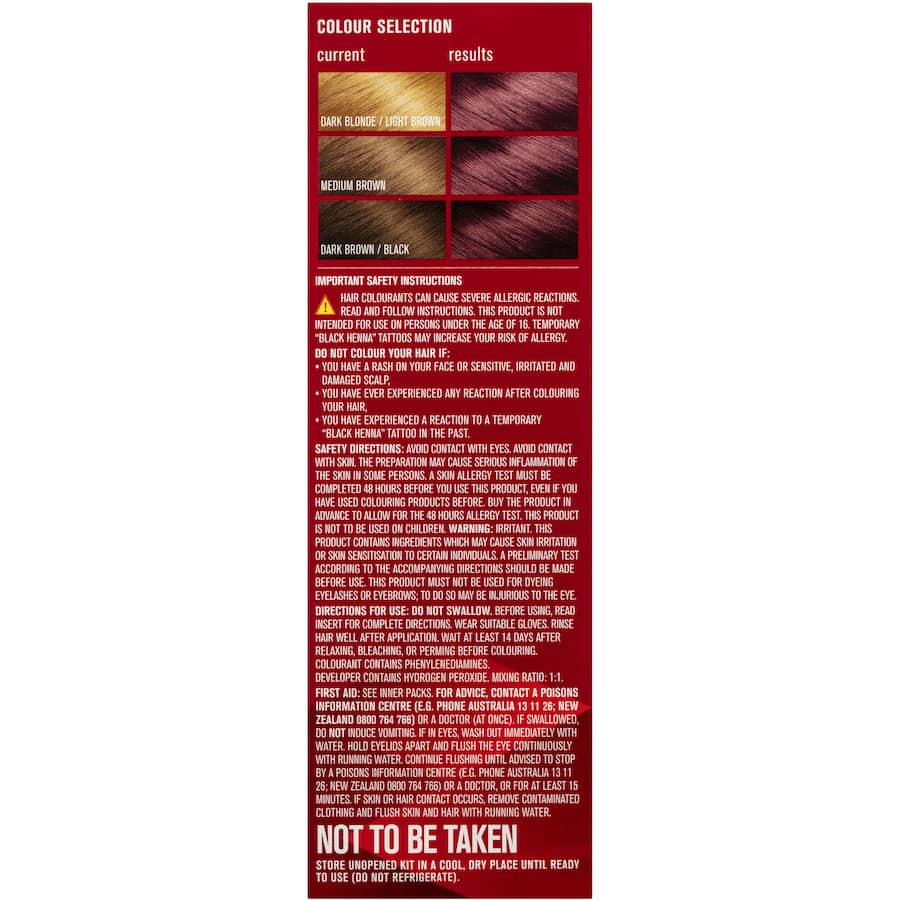 Revlon Hair Colour 48 Burgundy showcasing vibrant, multi-dimensional color with nourishing keratin for shiny, healthy hair.