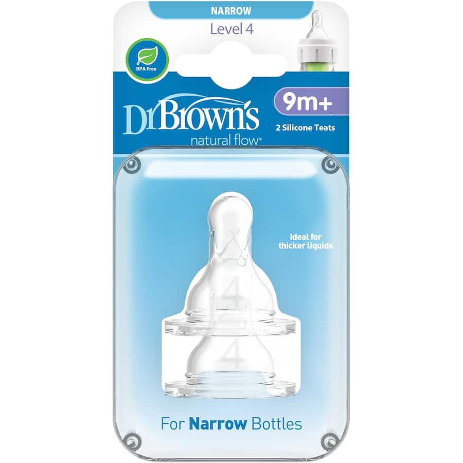 Dr Browns Teats Narrow Neck Level 4 2pack