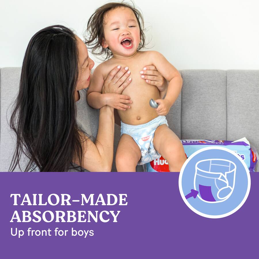 Huggies Ultra Dry Nappy Pants Boys Size 5 (12-17kg) Jumbo pack 54pack
