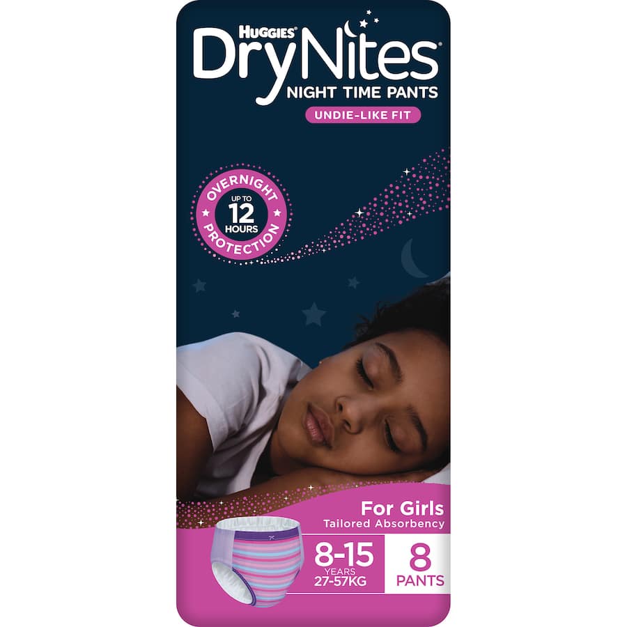 Huggies Drynites Girls 8-15 Years 8pack