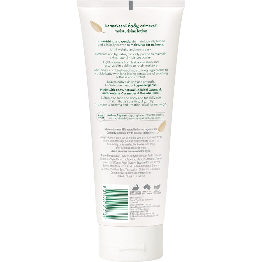 Gentle, hypoallergenic moisturising lotion for babies, providing 24-hour hydration and soothing care for delicate skin.