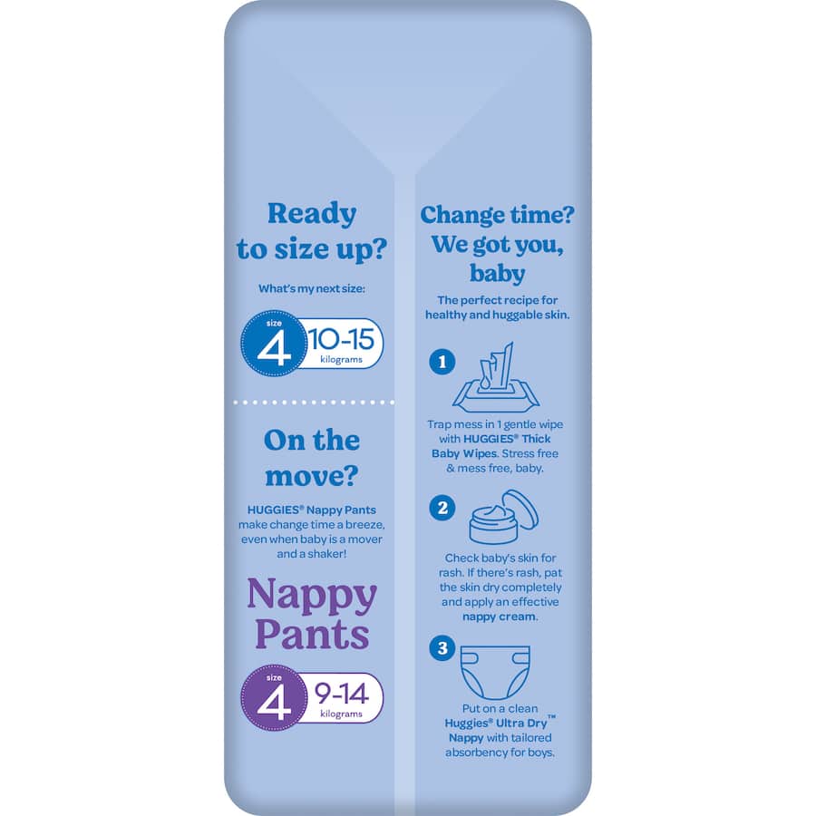 Huggies Ultra Dry Nappies Boys Size 3 (6-11kg) 22pack