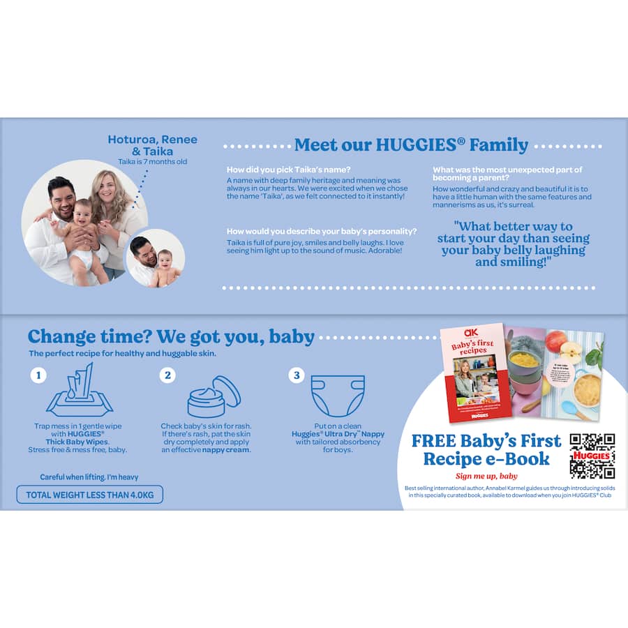Huggies Ultra Dry Nappies Boys Size 3 (6-11kg) Jumbo pack 90pack