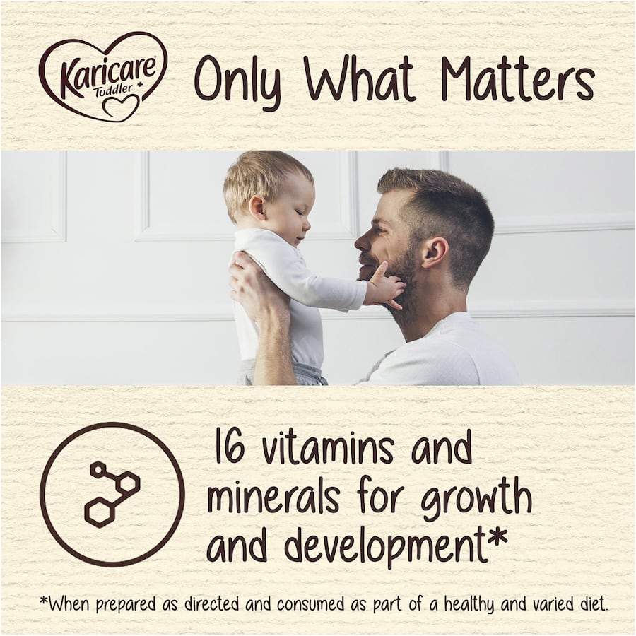 Karicare 4 Toddler Milk Drink provides essential nutrients for toddlers, enriched with iron, vitamin D, and omega-3 DHA.
