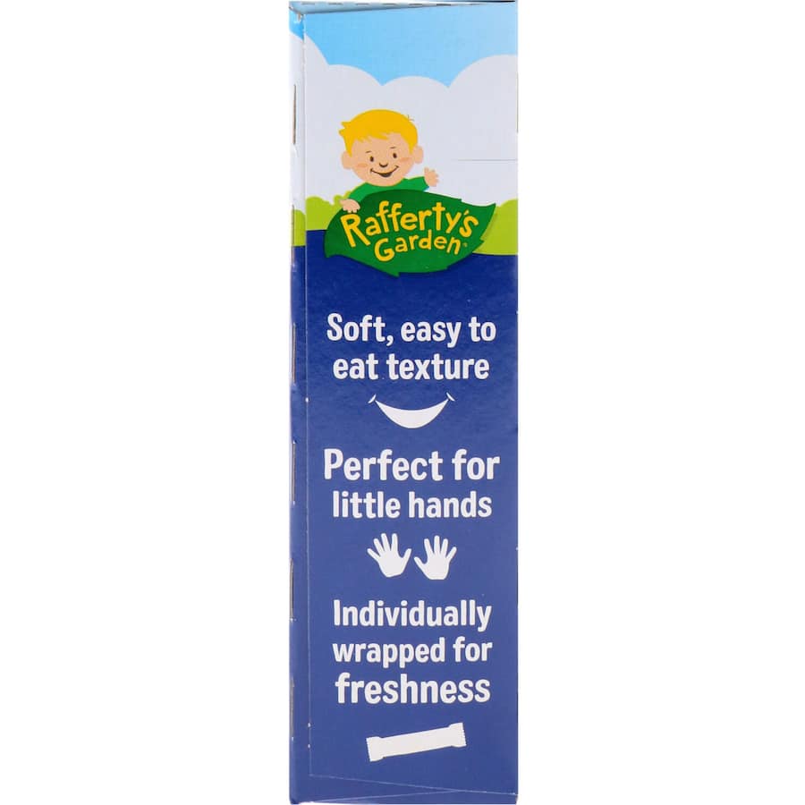 Soft baby snack bars with blueberry, banana, and apple; nutritious, easy to hold, and individually wrapped for freshness.